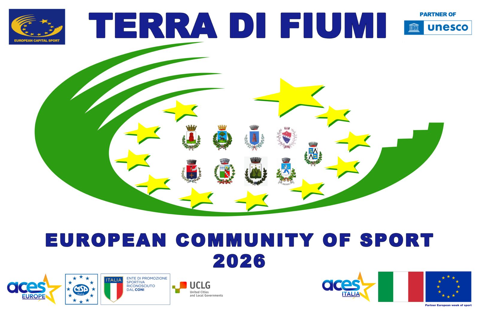 "Terra di fiumi” è ufficialmente riconosciuta come “Comunità Europea dello Sport 2026